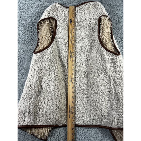 Altar'd State Vest Women Medium Open Front Faux Shearling Wool Blend Outerwear - Picture 12 of 16